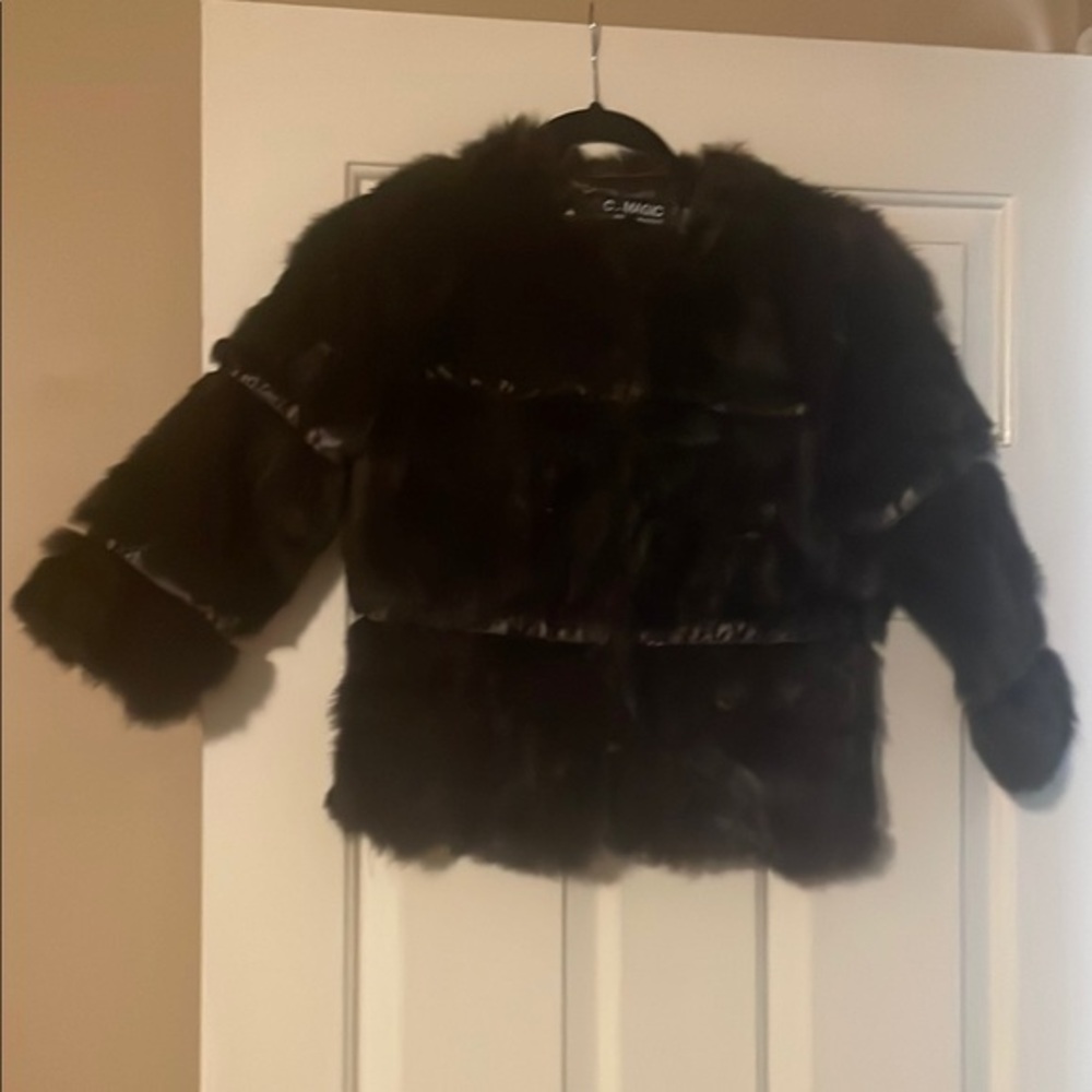 Chic Magic Black Faux Fur Jacket